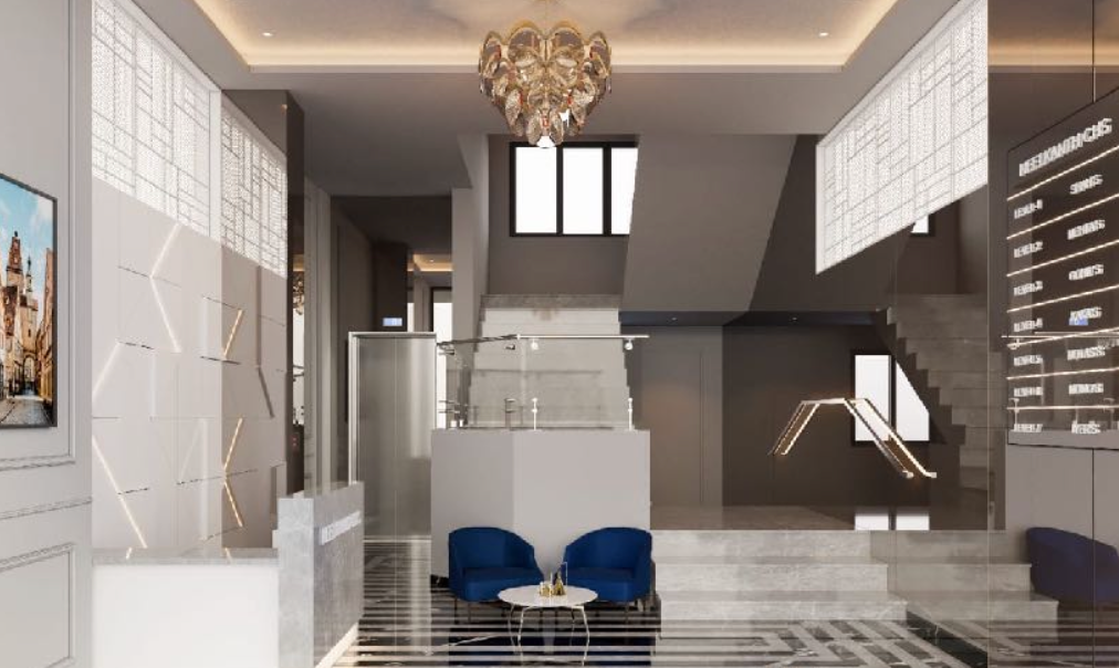 Modern commercial lobby design