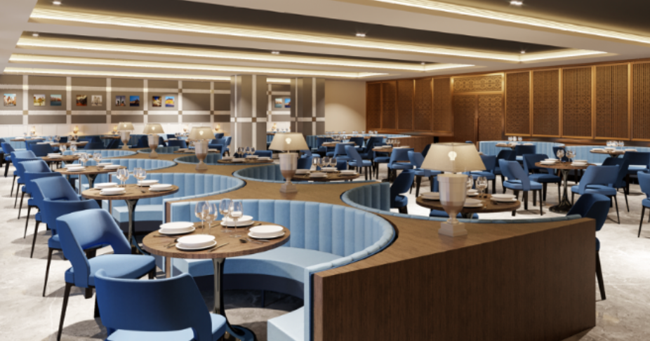 Upscale restaurant interior design